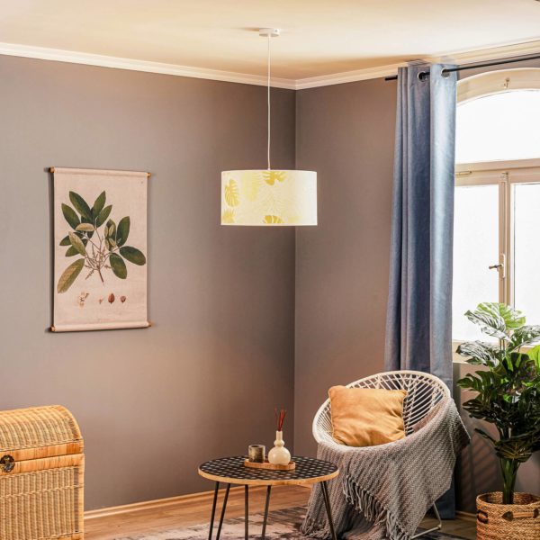 Duolla Suspension Areca avec motif de feuilles, or Duolla