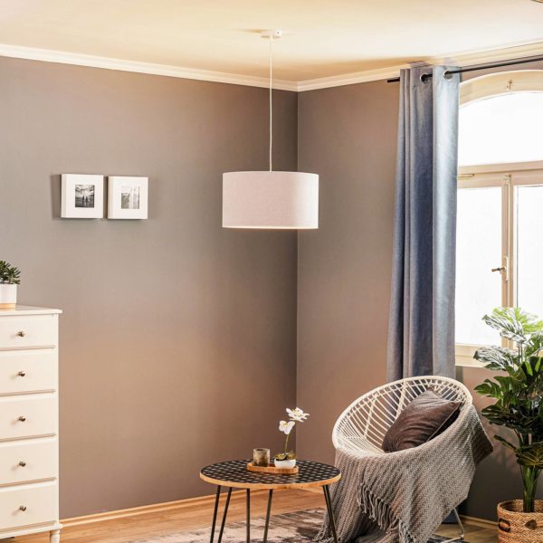 Duolla Suspension Bristol, motif tissé, gris Duolla