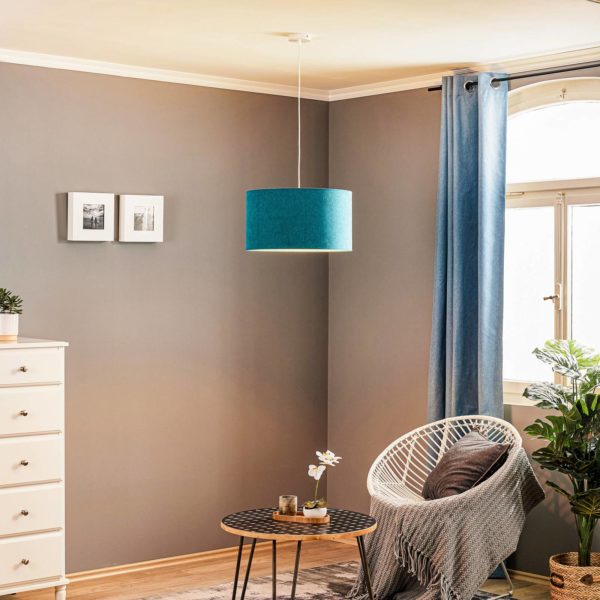 Duolla Suspension Bristol, motif tissé, turquoise Duolla