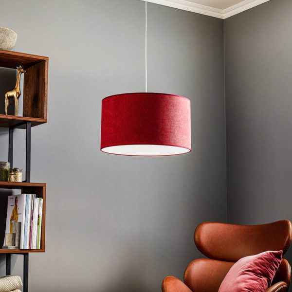 Duolla Suspension Bristol, motif toile, rouge Duolla