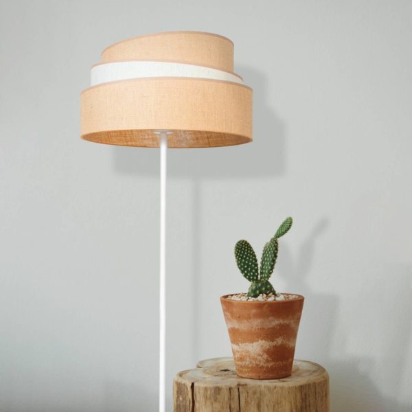Duolla Lampadaire Trio jute, brun nature/blanc haut 145cm Duolla