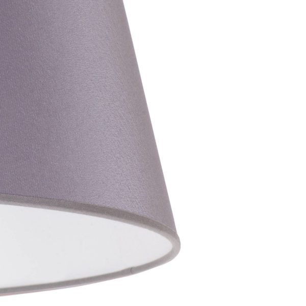 Duolla Abat-jour Cone hauteur 22,5 cm, chintz gris/blanc Duolla