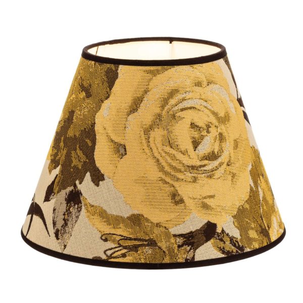 Duolla Abat-jour Sofia hauteur 21 cm, jaune fleuri Duolla
