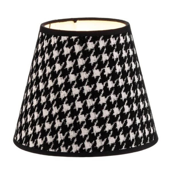 Duolla Abat-jour Sofia 15,5 cm, pied-de-poule noir Duolla