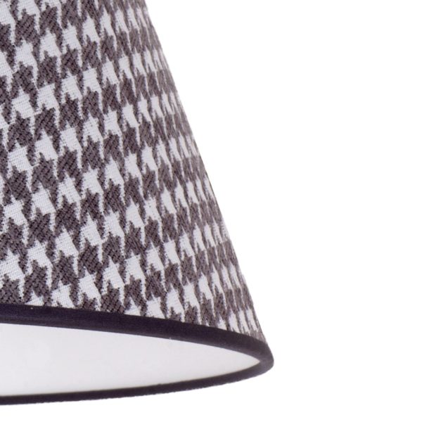 Duolla Abat-jour Sofia 31 cm, pied-de-poule gris Duolla
