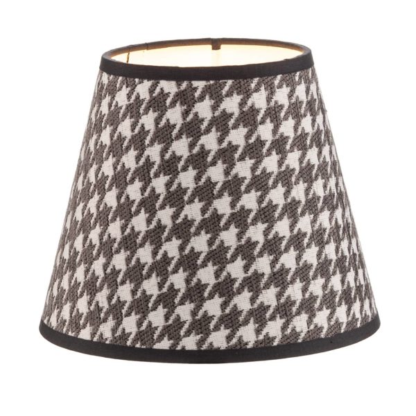 Duolla Abat-jour Sofia 15,5 cm, pied-de-poule gris Duolla
