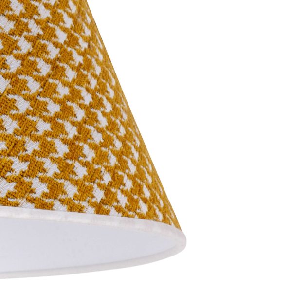 Duolla Abat-jour Sofia 15,5 cm, pied-de-poule jaune Duolla