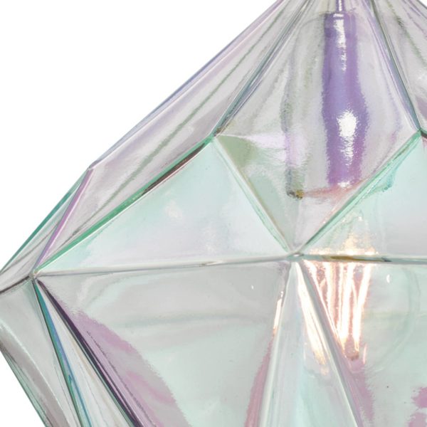 där lighting Suspension Gaia avec abat-jour en verre irisé där lighting