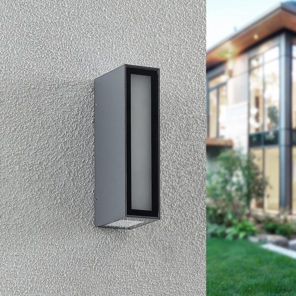 Prios Loriava applique d’extérieur LED gris foncé PRIOS