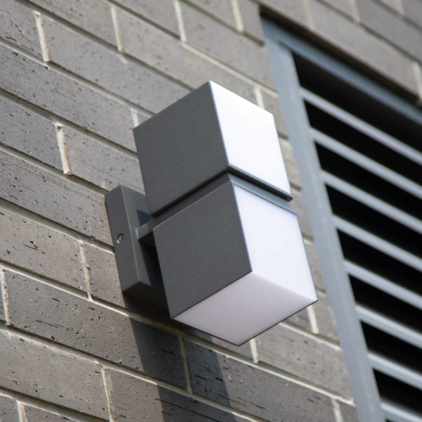 LUTEC Applique LED Cuba, 2 lampes, anthracite, 3 000 K Lutec
