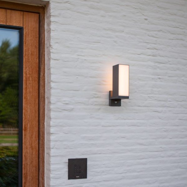 LUTEC Applique LED Cuba, capteur, 1 lampe, anthracite Lutec