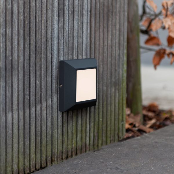 LUTEC Applique LED Helena, frontale 10 cm noire Lutec