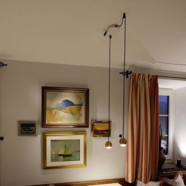 Egger Licht Egger Cleo suspension LED, laiton Egger Licht