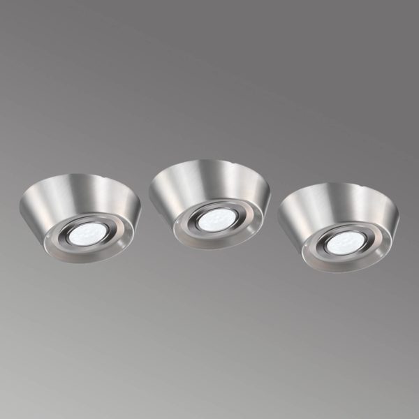 Evotec Set de 3 lampes sous meuble LED PAL CF, Ø de 12 cm Evotec