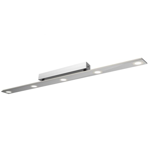 Evotec Plafonnier LED allongé Pano, métallique Evotec