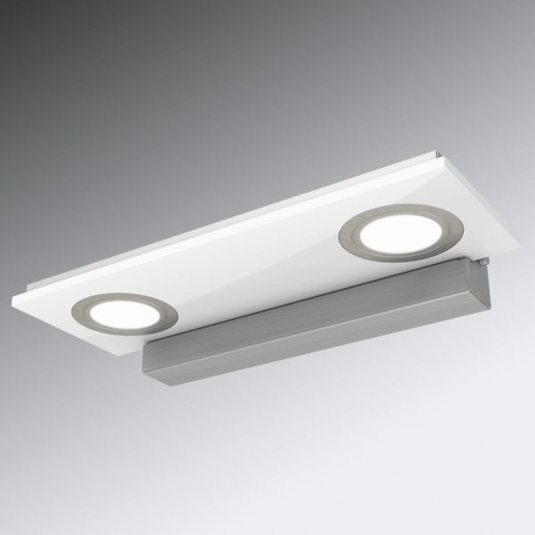 Evotec Applique LED à 2 lampes Pano, blanche Evotec
