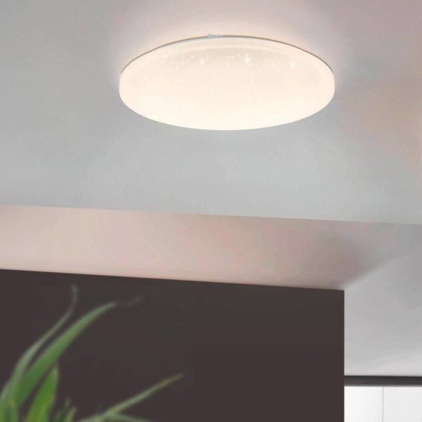 EGLO Plafonnier LED Frania-S avec effet cristal Ø43 cm EGLO