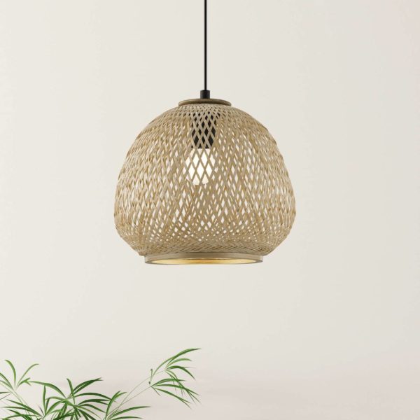 EGLO Suspension Dembleby, une lampe, naturel EGLO