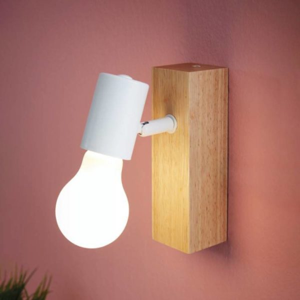 EGLO Applique Townshend 3 en bois, blanche EGLO