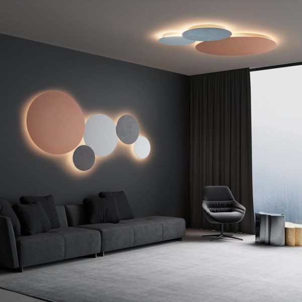 Escale Blade applique LED, blanche mate, Ø 79 cm Escale