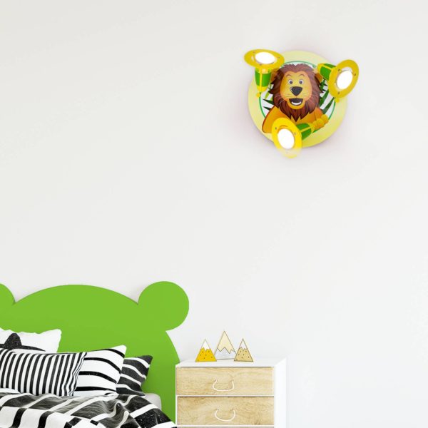 Elobra Applique Lion pour chambre d’enfant Elobra