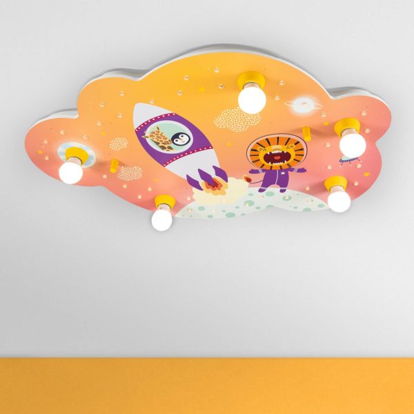 Elobra Plafonnier nuage Escape, orange Elobra
