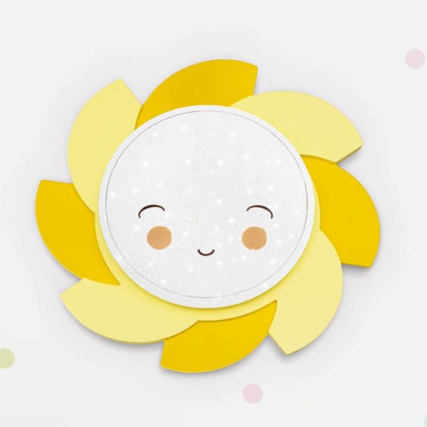 Elobra Applique LED soleil Starlight Smile, jaune Elobra