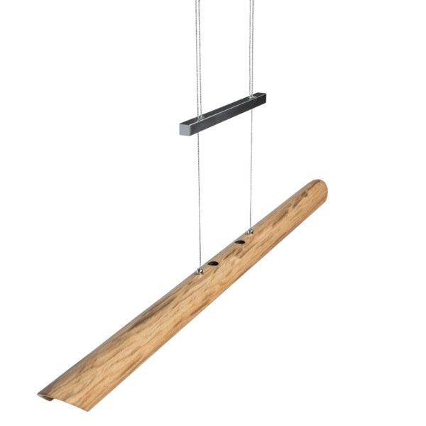 Elobra Suspension LED Colombia S, chêne naturel Elobra
