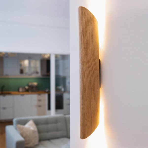 Elobra Applique LED Colombia, chêne naturel Elobra