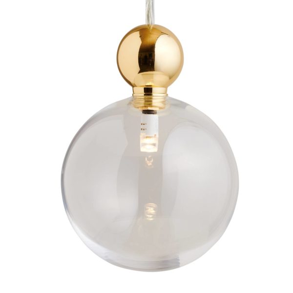 EBB & FLOW Uva L suspension, doré, transparent Ebb & Flow