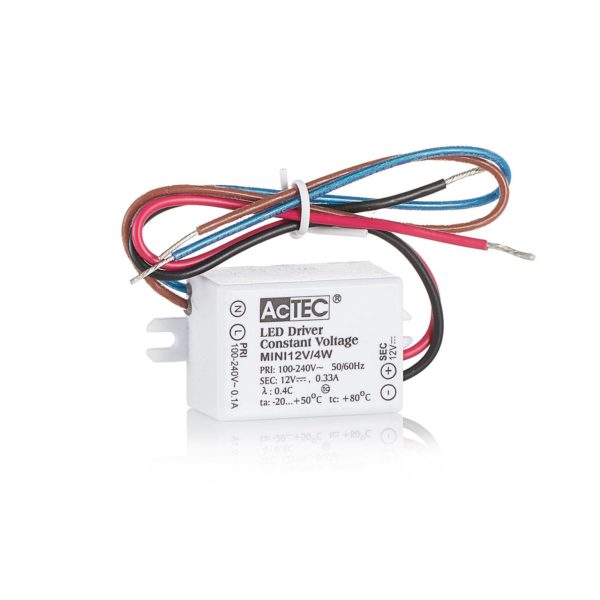 AcTEC Mini driver LED CV 12 V, 4 W, IP65 AcTEC