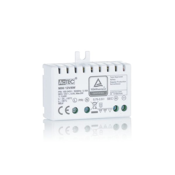 AcTEC Mini driver LED CV 12 V, 6W, IP20 AcTEC