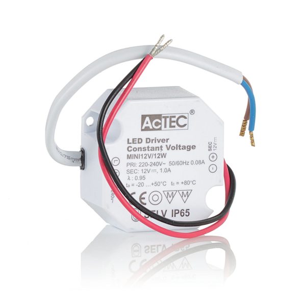 AcTEC Mini driver LED CV 12 V, 12W, IP65 AcTEC