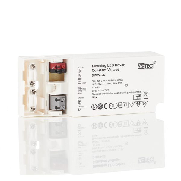 AcTEC DIM driver LED CV 24 V, 25 W, dimmable AcTEC