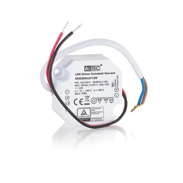 AcTEC Mini driver LED CC 500mA, 12W, IP65 AcTEC