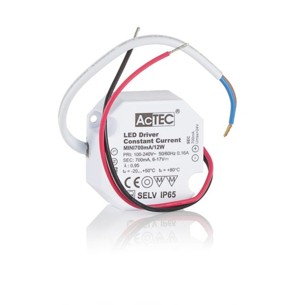 AcTEC Mini driver LED CC 700mA, 12W, IP65 AcTEC