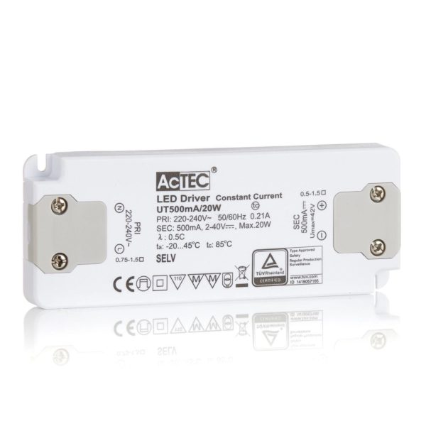 AcTEC Slim driver LED CC 500mA, 20W AcTEC