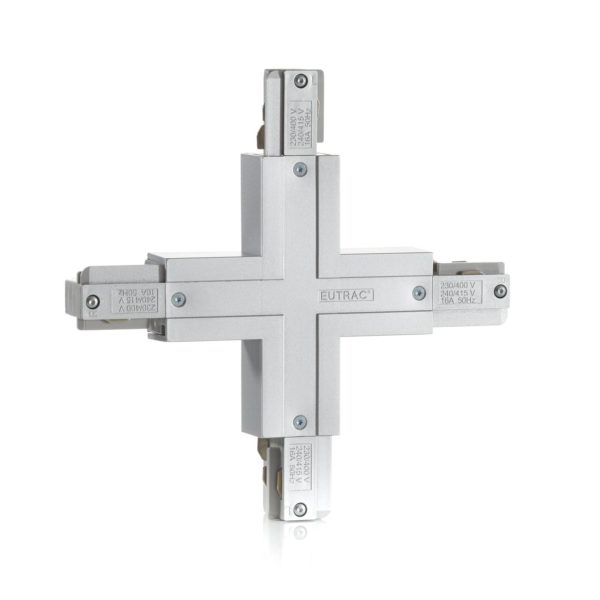 Connecteur Eutrac X avec possibilité d'alimentation argenté Eutrac