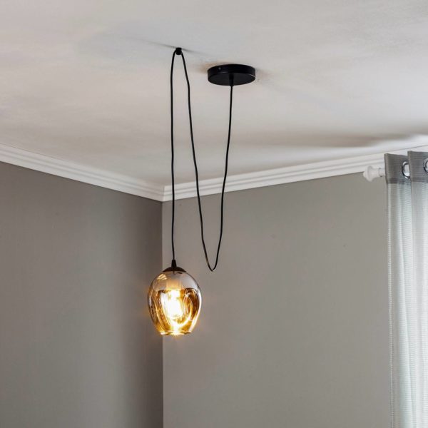 EMIBIG LIGHTING Suspension Starla décentrée, 1 lampe, graphite EMIBIG LIGHTING