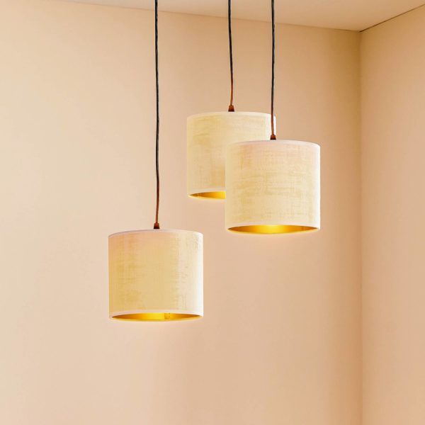 EMIBIG LIGHTING Suspension Jari x3 ronde, blanc-doré EMIBIG LIGHTING