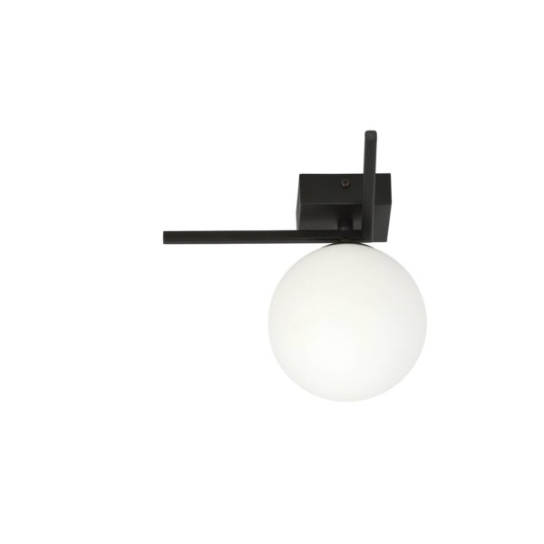 EMIBIG LIGHTING Plafonnier Imago 1G, à une lampe, noir/opale EMIBIG LIGHTING