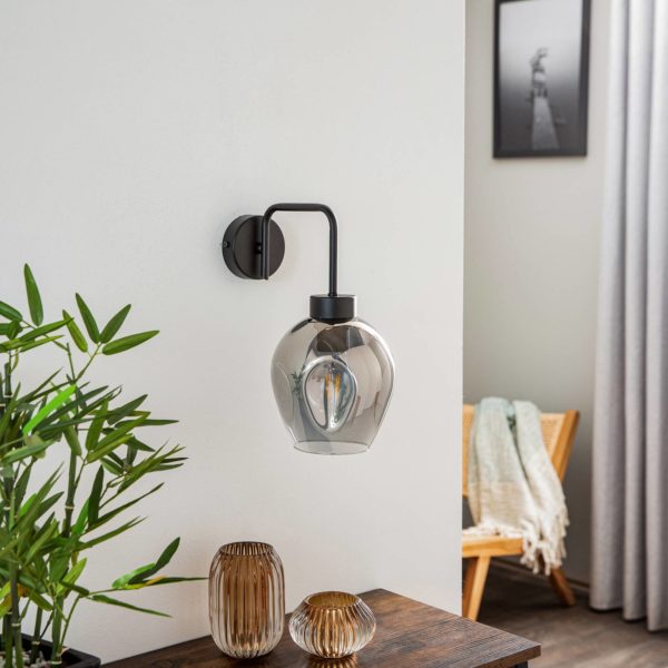 EMIBIG LIGHTING Applique Lukka, à une lampe, noire/graphite EMIBIG LIGHTING