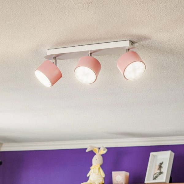 Eko-Light Cloudy spot pour plafond à trois lampes rose Eko-Light