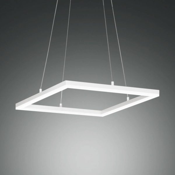 Fabas Luce Suspension LED Bard 42×42 cm en blanc Fabas Luce