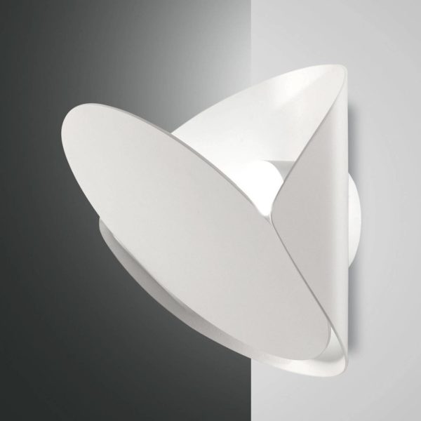 Fabas Luce Applique LED Shield, dimmable, blanche Fabas Luce