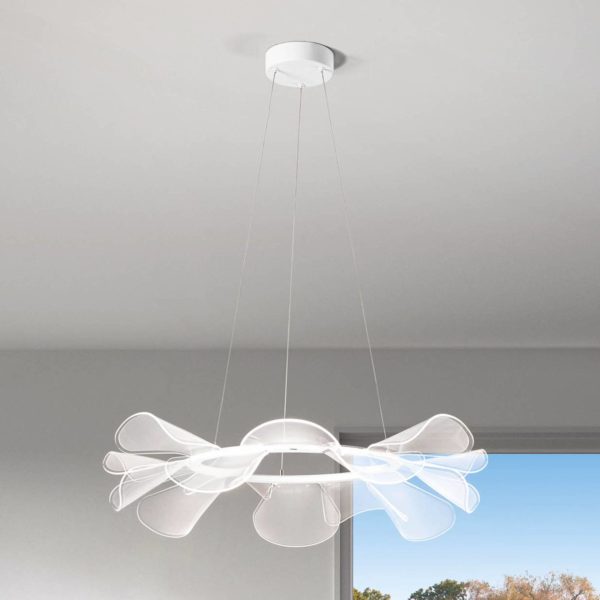 Fabas Luce Sylvie suspension LED ronde, Ø 72 cm Fabas Luce