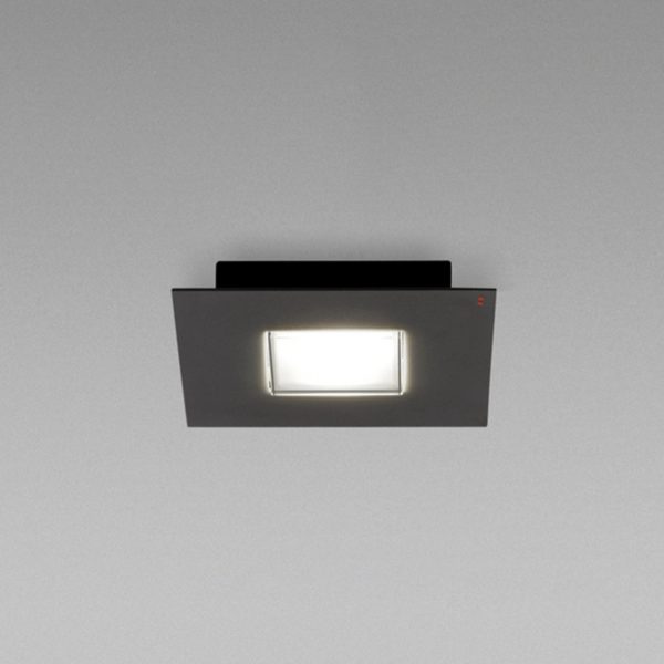Fabbian Plafonnier LED Quarter noir Fabbian