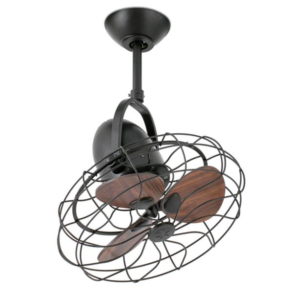 FARO BARCELONA Ventilateur Keiki, mur et plafond, AC, brun foncé FARO BARCELONA