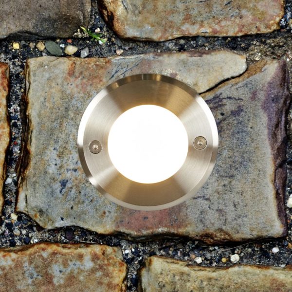 FARO BARCELONA Spot encastrable dans le sol LED-18 moderne, acier FARO BARCELONA