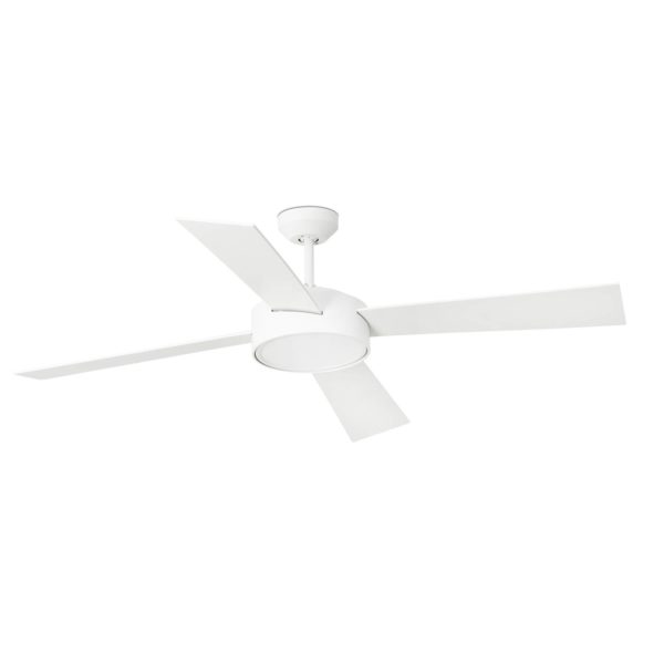 FARO BARCELONA Ventilateur LED Hydra, télécommande, blanc FARO BARCELONA